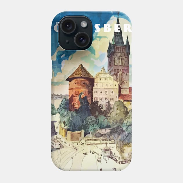 Konigsberg, Prussia, Germany.Retro travel poster Phone Case by GreekTavern