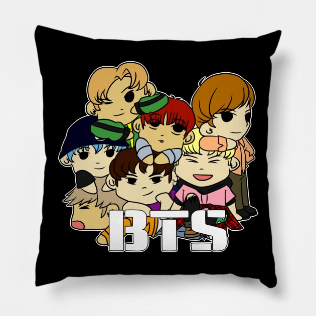 BTS Chibi Dogpile - Bts - Sticker