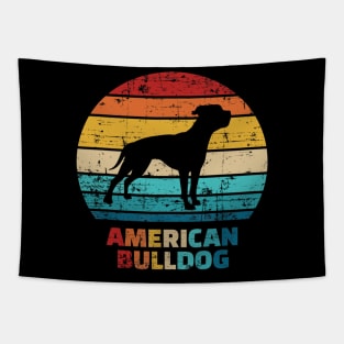 American Bulldog Retro Vintage Tapestry