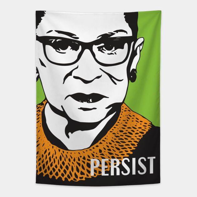 Ruth Bader Ginsburg Persist Tapestry by candhdesigns