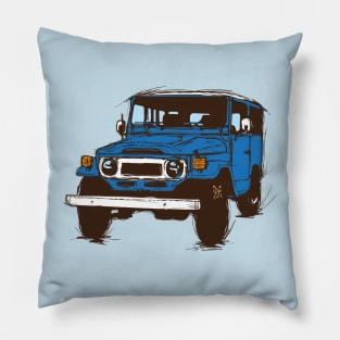 FJ40 Blue Pillow