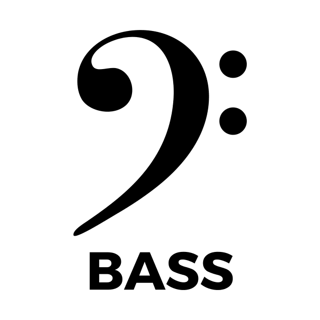 Bass Clef - Text On Bottom by Double E Design