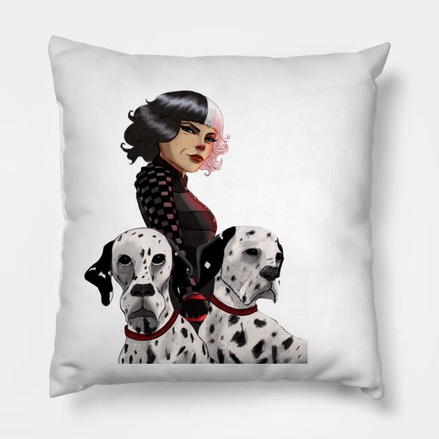 CRUELLA Pillow by CG Fan Art