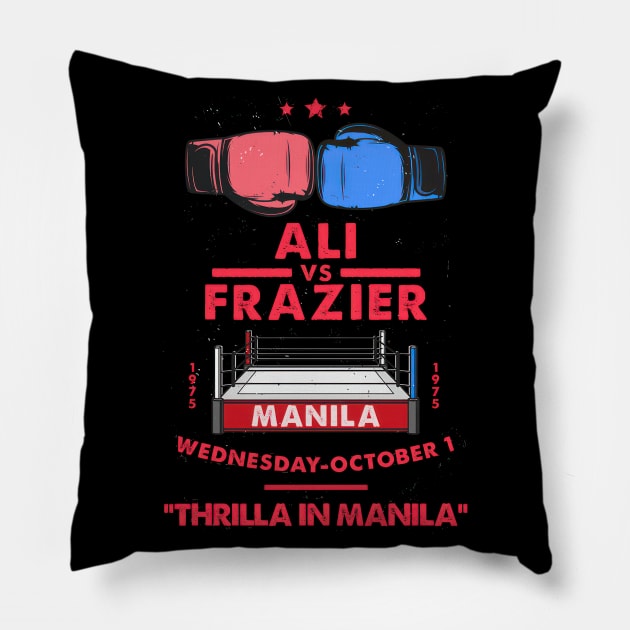 Ali vs Frazier - Thrilla in Manila Pillow by SuperSeries