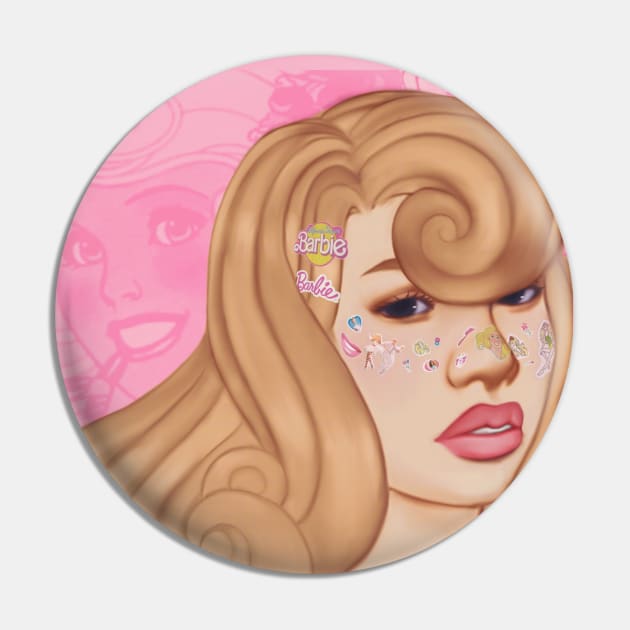 Sticker Face Barbie Pin by Spicejack