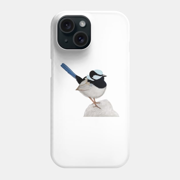 Blue Ren Watercolour Australian Bird | Melanie Jensen Illustrations Phone Case by illusima