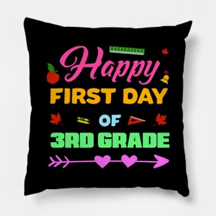 Trendy Back To School Gift For Kids - Happy First Day Of 3rd Grade Pillow