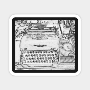 Vintage 1954 Manual Typewriter Magnet