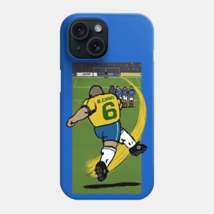 OG Footballers - Brazil - Roberto Carlos - THE FREE KICK Phone Case