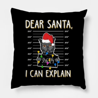 Dear Santa I Can Explain. Ugly Christmas Sweater. Pillow