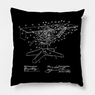 operating table Vintage Patent Drawing Pillow