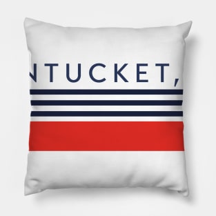 Nantucket preppy t-shirt - Americana colors Pillow