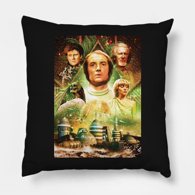 Blakes 7 city at the edge of the world Pillow by GaudaPrime31