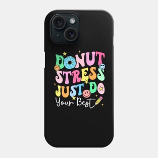 Groovy Donut Stress Best Test Day Teachers Kids Phone Case