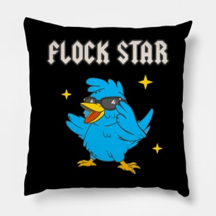 Flock Star Funny Bird Lover Ornithology Pillow