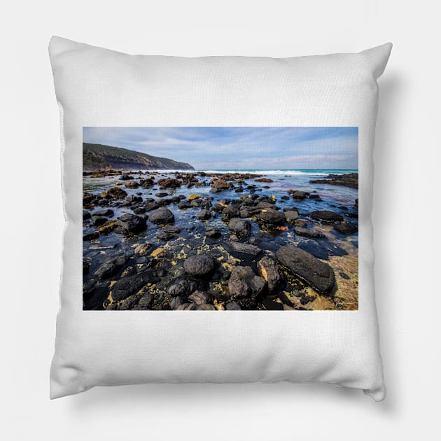 Fingal Beach, Cape Schanck, Mornington Peninsula, Victoria, Australia. Pillow by VickiWalsh