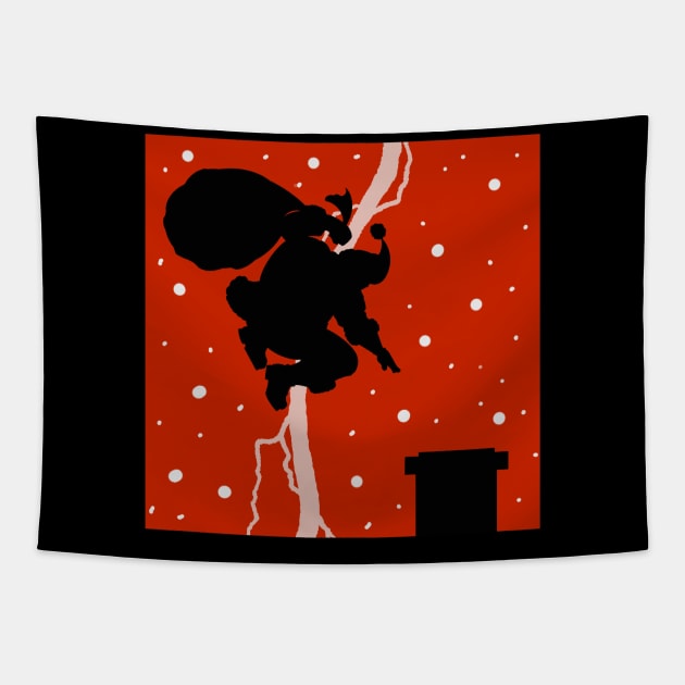 Dark Knight Santa Tapestry by Imagine8 Design