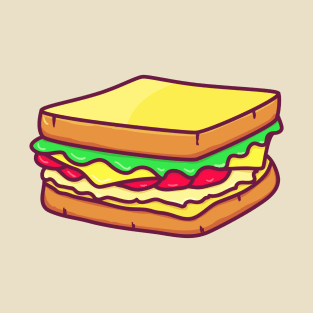 Sandwich Cartoon T-Shirt