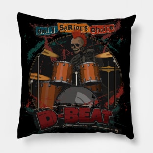 D-beat Punk Drummer Pillow