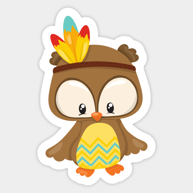 Thanksgiving Owl Brown Owl With Head Feathers Thanksgiving Owl Sticker Teepublic Semiplumes function to fill in between an owl has very few down feathers, but has downy barbules on the parts of the contour feathers closest to the skin.