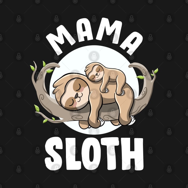 Mama Sloth Cute Pregnancy Announcement Mom to be Sloth Mama by MerchBeastStudio