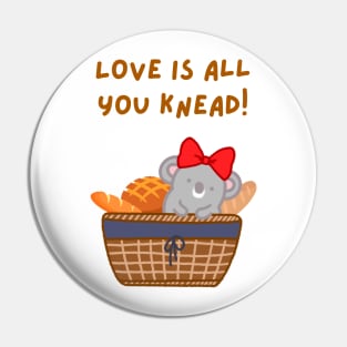Love is All You Knead! Bread Basket Koala Pin