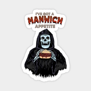 Grim Reaper has a manwich appetite Magnet