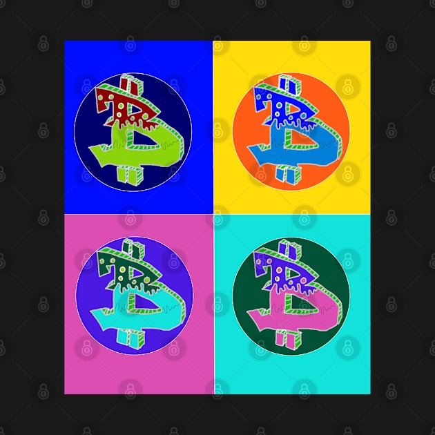 bitcoin pop art 23 by LowEndGraphics