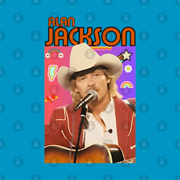 Alan Jackson 90s style art retro vintage 80s by graphicaesthetic ✅