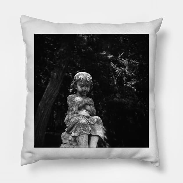 Cemetery Child - Vintage Lubitel 166 Photograph Pillow by ztrnorge