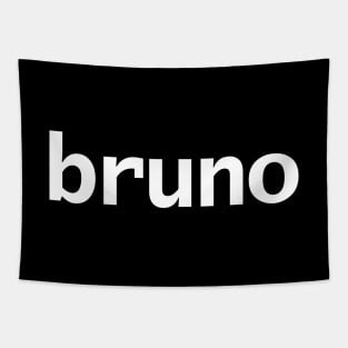 Bruno Minimal Typography White Text Tapestry