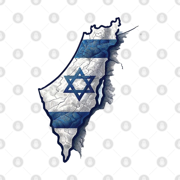 ISRAEL MAP by Gold Turtle Lina