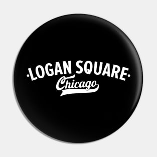 Logan Square Chicago Minimal Logo Design - Chicago Neighborhood Series Pin