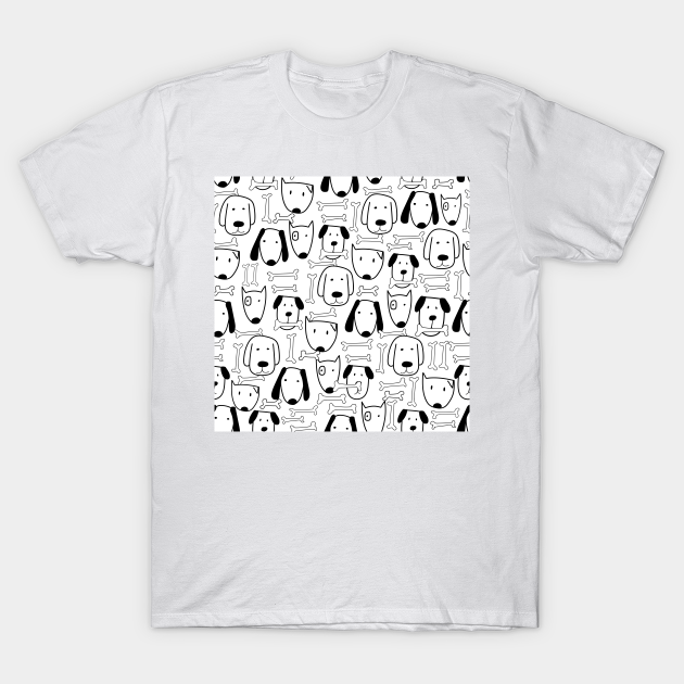 Discover Cute Dog Seamless Patterns - Dog - T-Shirt