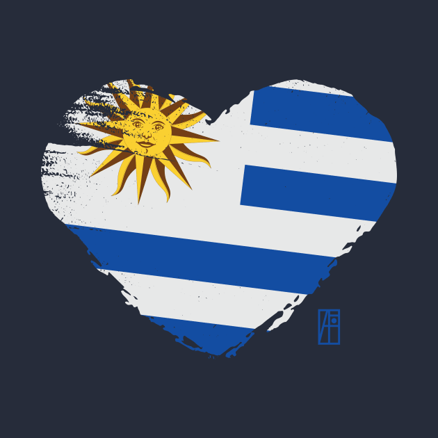 I love my country. I love Uruguay. I am a patriot. In my heart, there is always the flag of Uruguay by ArtProjectShop