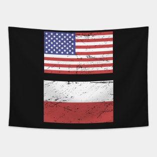 United States Flag & Poland Flag Tapestry