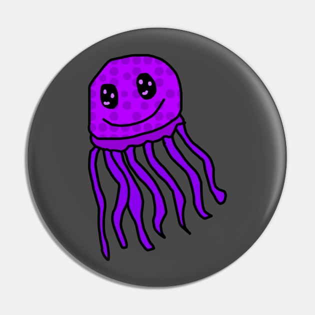 Purple Poke Dot Jellyfish Pin by Usagicollection