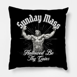 Sunday Mass Jesus Hallowed be Thy Gains Pillow