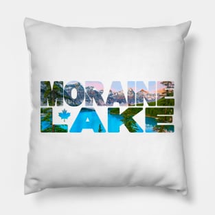 MORAINE LAKE - Rocky Mountains Canada Sunrise Pillow