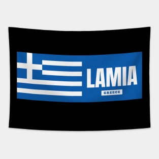 Lamia City with Greek Flag Tapestry