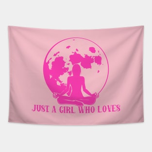 Just A Girl Who Loves Meditation Tapestry