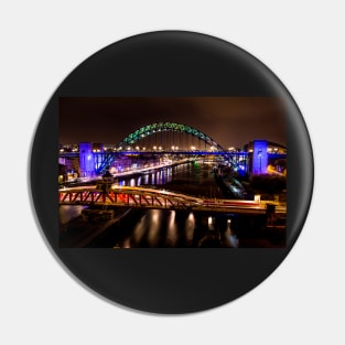 The Tyne At Night Pin