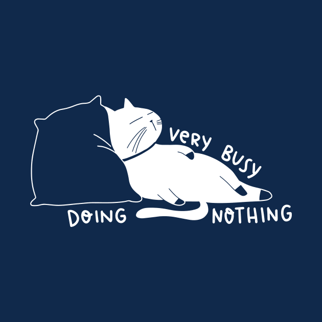 Very busy doing nothing (white) by Moonaries illo