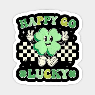 Go Shamrock Groovy St Patricks Day Women Girls Magnet