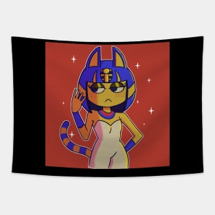 Vaporwave anime aesthetic ankha video game Tapestry