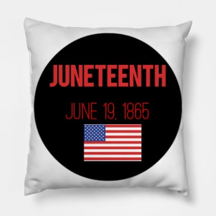 (June Teenth) t-shirt with American flag Pillow