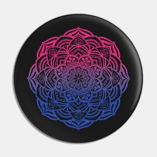 Gradient Bi Pride Mandala Pin