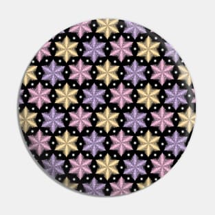 Sparkly Flowers Pattern Pin