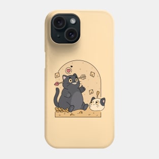 Romantic Black Cat | Yellow Phone Case