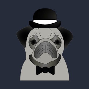 Black tie pug T-Shirt